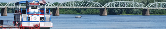 hiawatha paddlewheel riverboat about