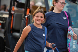 Fans watching the parade