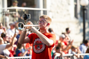 Williamsport High School Marching Band trumpet player