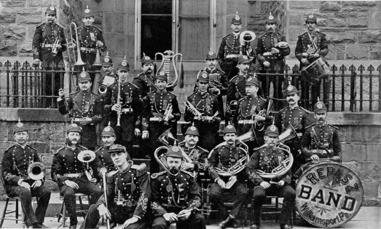 Group photo of the Repasz Band c. 1886